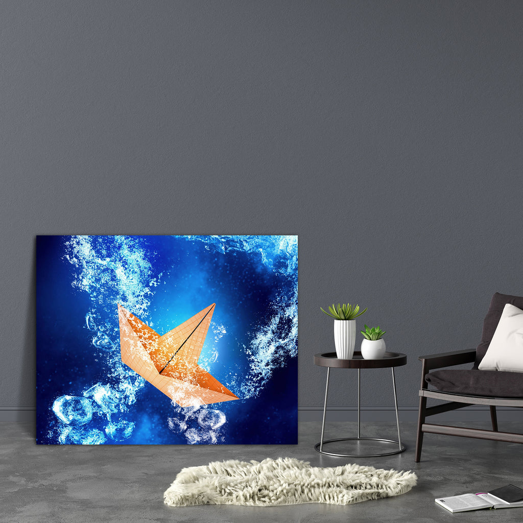 Ship Sinking In Clear Blue Water Canvas Painting Synthetic Frame-Paintings MDF Framing-AFF_FR-IC 5005551 IC 5005551, Abstract Expressionism, Abstracts, Animated Cartoons, Caricature, Cartoons, Nature, Scenic, Semi Abstract, Signs, Signs and Symbols, Symbols, ship, sinking, in, clear, blue, water, canvas, painting, synthetic, frame, abstract, cartoon, color, concept, crisis, crystal, deep, failure, item, ocean, paper, sea, sign, sink, symbol, under, wallpaper, artzfolio, wall decor for living room, wall fram