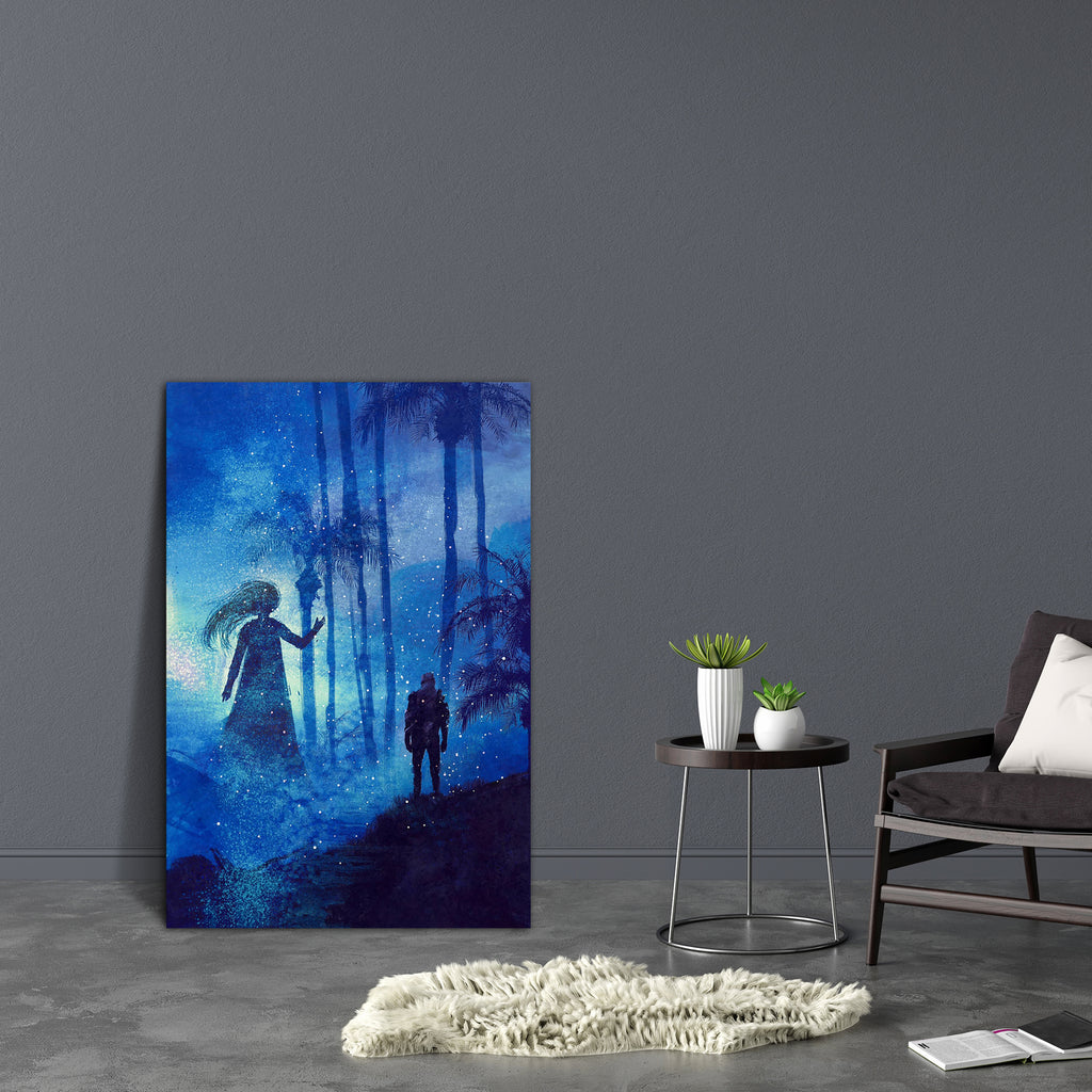 Man & Ghost In Mysterious Forest Canvas Painting Synthetic Frame-Paintings MDF Framing-AFF_FR-IC 5005558 IC 5005558, Art and Paintings, Illustrations, Landscapes, Paintings, Scenic, Watercolour, Wooden, man, ghost, in, mysterious, forest, canvas, painting, synthetic, frame, acrylic, art, artistic, artwork, blue, color, concept, creepy, dark, encounter, haunted, horror, illustration, landscape, light, mystery, night, nightmare, oil, scary, style, tree, vivid, wallpaper, watercolor, woman, woods, artzfolio, w