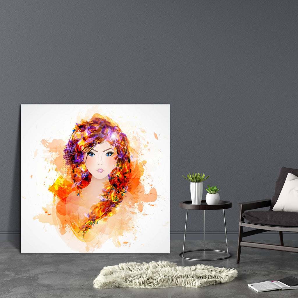 Abstract Woman With Abstract Hair D1 Canvas Painting Synthetic Frame-Paintings MDF Framing-AFF_FR-IC 5005569 IC 5005569, Abstract Expressionism, Abstracts, Art and Paintings, Botanical, Digital, Digital Art, Fantasy, Fashion, Floral, Flowers, Geometric Abstraction, Graphic, Illustrations, Individuals, Modern Art, Nature, People, Portraits, Semi Abstract, Signs, Signs and Symbols, Watercolour, abstract, woman, with, hair, d1, canvas, painting, synthetic, frame, abstraction, art, artistic, artwork, background
