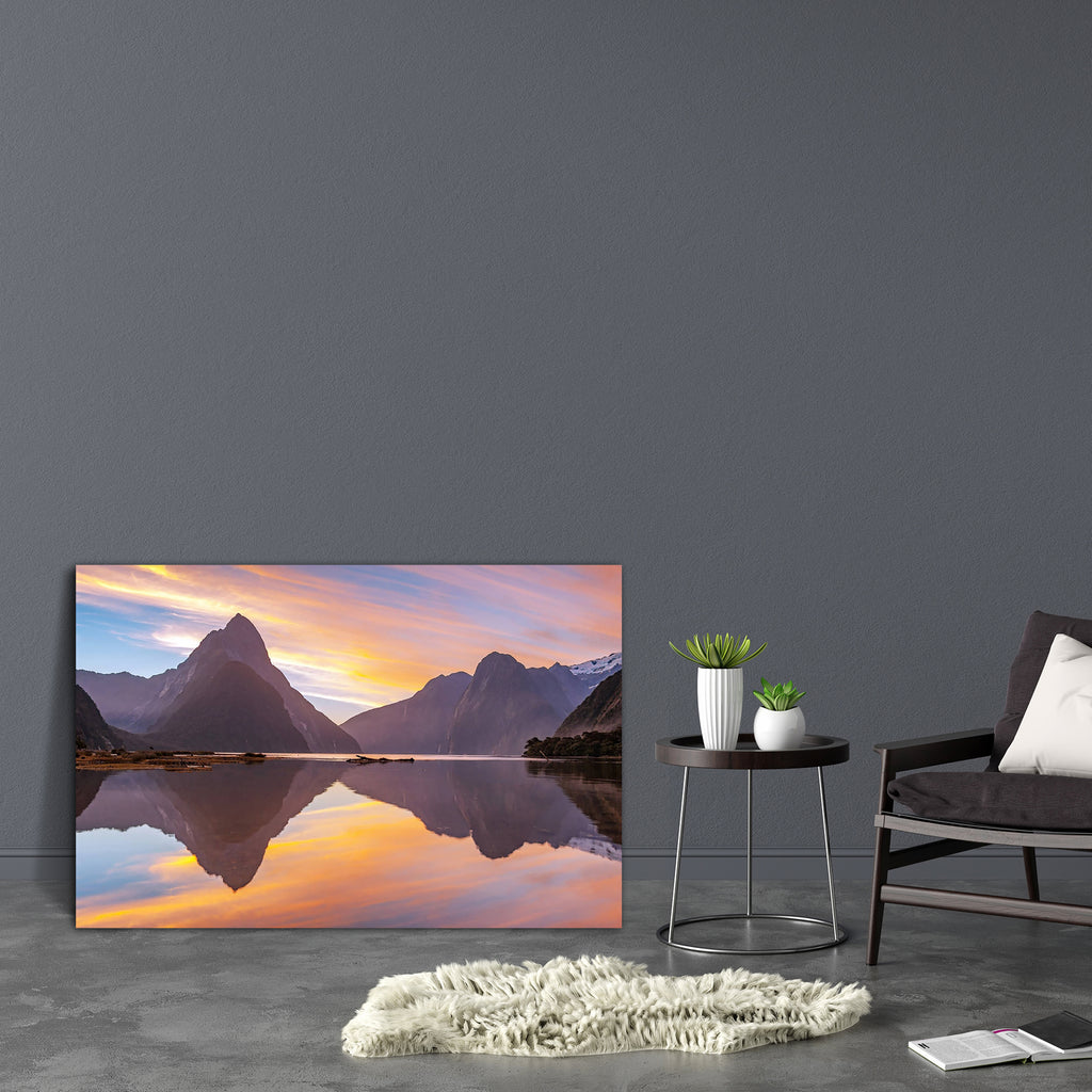 Mountain Glacier At Milford Sound, New Zealand Canvas Painting Synthetic Frame-Paintings MDF Framing-AFF_FR-IC 5005571 IC 5005571, Landmarks, Landscapes, Marble and Stone, Mountains, Nature, Places, Scenic, mountain, glacier, at, milford, sound, new, zealand, canvas, painting, synthetic, frame, landscape, view, background, bay, beautiful, blue, calm, clear, cloud, daylight, environment, green, hill, image, island, lake, landmark, moss, mossy, national, ocean, peace, peak, picture, pool, reflection, remote, 