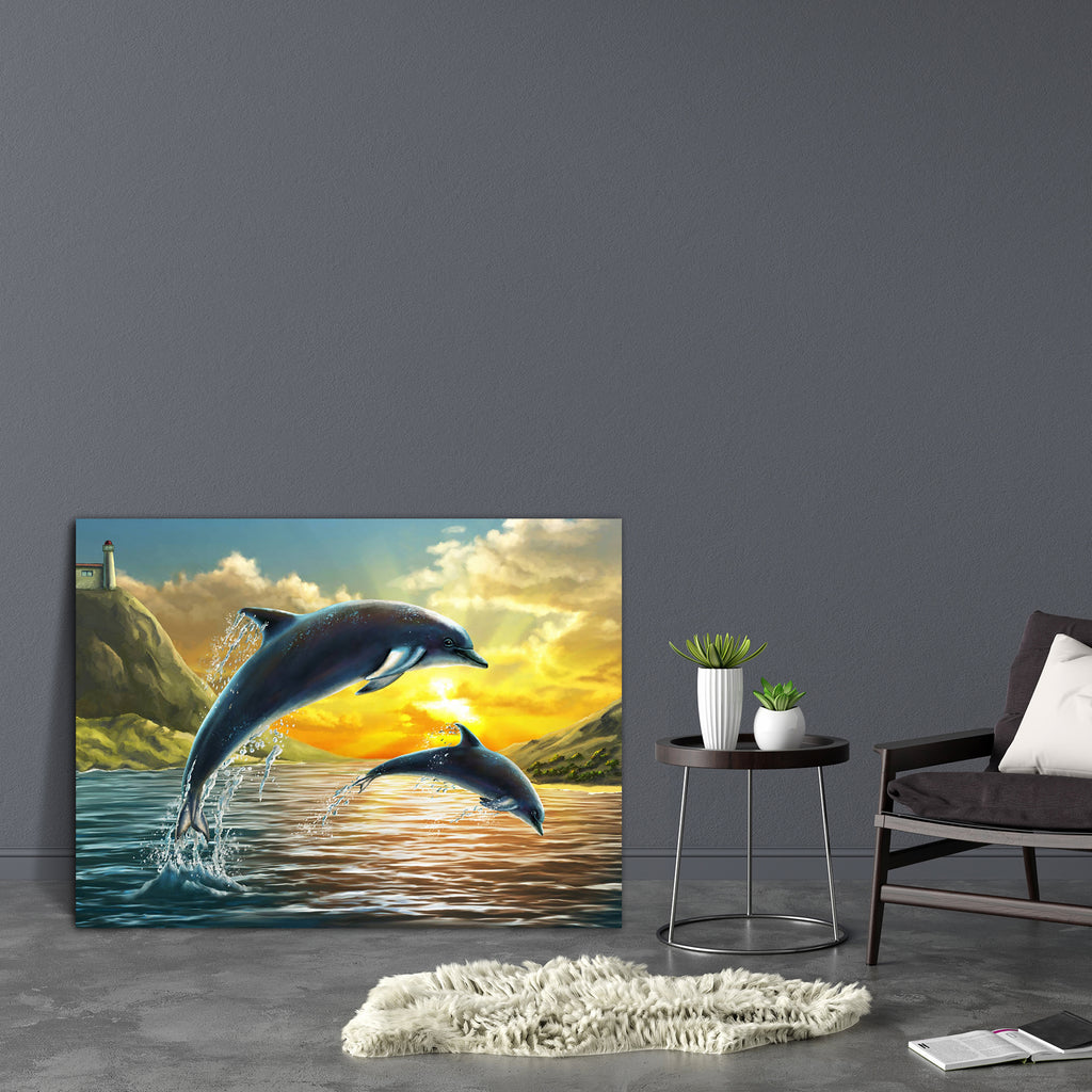 Dolphins Jumping Out Of Sea Canvas Painting Synthetic Frame-Paintings MDF Framing-AFF_FR-IC 5005577 IC 5005577, Animals, Art and Paintings, Digital, Digital Art, Graphic, Illustrations, Landscapes, Nature, Paintings, Scenic, Splatter, Sunsets, dolphins, jumping, out, of, sea, canvas, painting, synthetic, frame, dolphin, fish, sunset, action, animal, background, beauty, blue, bottlenose, bright, clouds, colorful, diving, drop, floating, freedom, gorgeous, happy, illustration, island, landscape, life, light, 