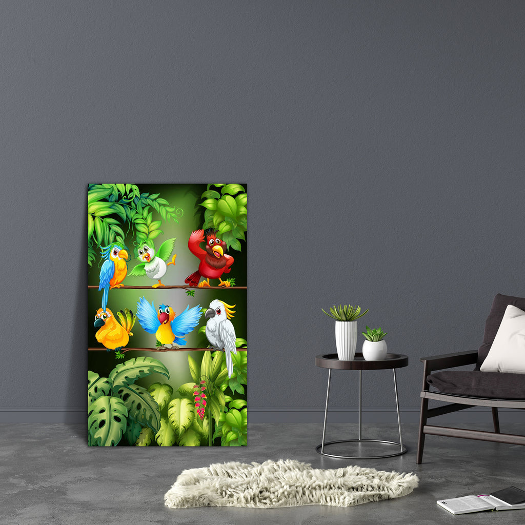 Wild Birds Canvas Painting Synthetic Frame-Paintings MDF Framing-AFF_FR-IC 5005592 IC 5005592, Animals, Animated Cartoons, Art and Paintings, Birds, Caricature, Cartoons, Digital, Digital Art, Drawing, Graphic, Illustrations, Nature, Scenic, Tropical, Wildlife, Wooden, wild, canvas, painting, synthetic, frame, animal, art, background, carnivorous, cartoon, character, clip, clipart, creature, elements, exotic, feather, forest, graphics, illustration, image, jungle, leaves, living, macaw, mammal, parrot, pict