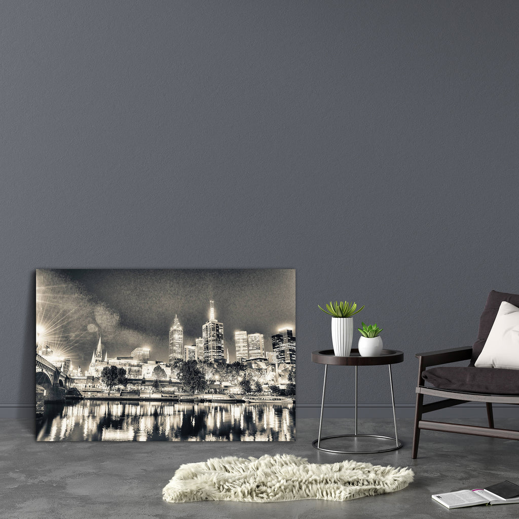 Stunning Night Skyline Of Melbourne, Australia Canvas Painting Synthetic Frame-Paintings MDF Framing-AFF_FR-IC 5005596 IC 5005596, Architecture, Automobiles, Cities, City Views, Landmarks, Landscapes, Modern Art, Places, Scenic, Skylines, Sunsets, Transportation, Travel, Urban, Vehicles, Victorian, stunning, night, skyline, of, melbourne, australia, canvas, painting, synthetic, frame, australian, blue, building, buildings, cbd, city, cityscape, downtown, dusk, evening, landmark, lights, modern, office, rive