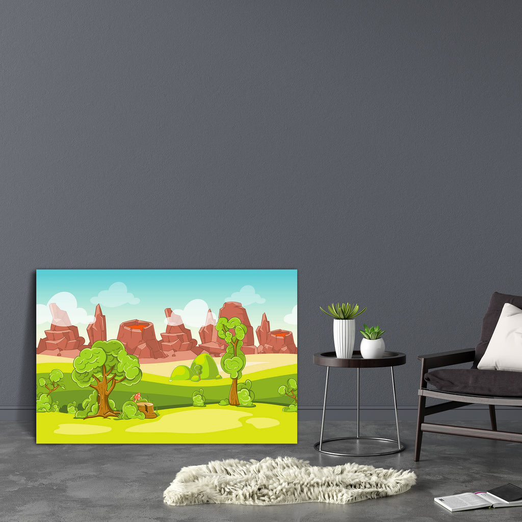 Cartoon Nature Landscape Canvas Painting Synthetic Frame-Paintings MDF Framing-AFF_FR-IC 5005600 IC 5005600, Animated Cartoons, Botanical, Caricature, Cartoons, Digital, Digital Art, Floral, Flowers, God Ram, Graphic, Hinduism, Illustrations, Landscapes, Marble and Stone, Mountains, Nature, Panorama, Patterns, Scenic, Seasons, Signs, Signs and Symbols, Sports, Wildlife, cartoon, landscape, canvas, painting, synthetic, frame, forest, area, artwork, background, beautiful, bush, colorful, day, design, environm