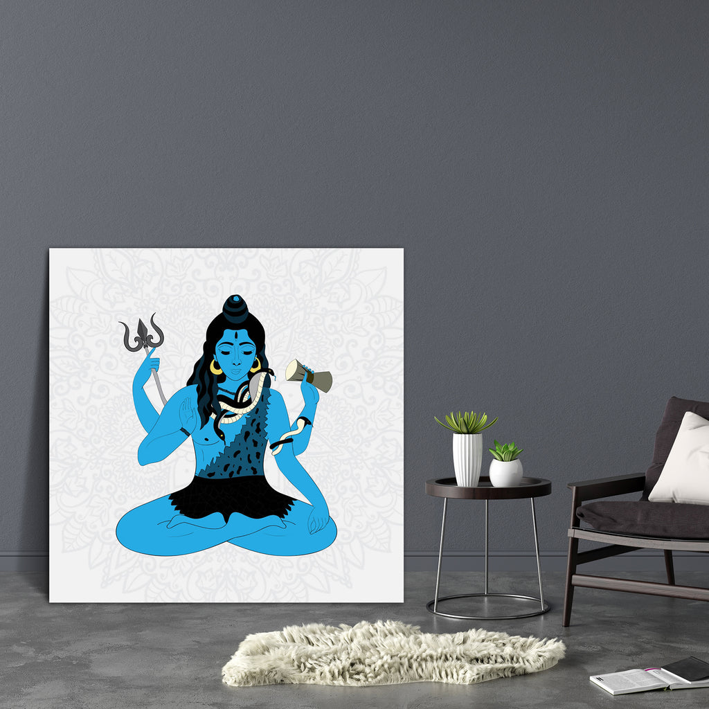 Hindu God Shiva D3 Canvas Painting Synthetic Frame-Paintings MDF Framing-AFF_FR-IC 5005612 IC 5005612, Art and Paintings, Asian, Culture, Ethnic, Festivals, Festivals and Occasions, Festive, God Krishna, God Shiv, Hinduism, Illustrations, Indian, Religion, Religious, Signs and Symbols, Spiritual, Symbols, Traditional, Tribal, World Culture, hindu, god, shiva, d3, canvas, painting, synthetic, frame, art, asia, background, faith, festival, gods, illustration, india, krishna, lord, meditation, mythology, snake