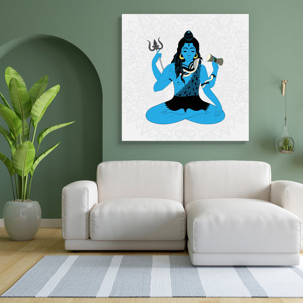 Hindu God Shiva D3 Canvas Painting Synthetic Frame-Paintings MDF Framing-AFF_FR-IC 5005612 IC 5005612, Art and Paintings, Asian, Culture, Ethnic, Festivals, Festivals and Occasions, Festive, God Krishna, God Shiv, Hinduism, Illustrations, Indian, Religion, Religious, Signs and Symbols, Spiritual, Symbols, Traditional, Tribal, World Culture, hindu, god, shiva, d3, canvas, painting, for, bedroom, living, room, engineered, wood, frame, art, asia, background, faith, festival, gods, illustration, india, krishna,