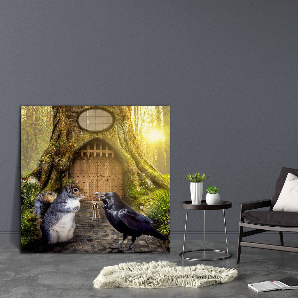 Housewarming Fictional Situation Canvas Painting Synthetic Frame-Paintings MDF Framing-AFF_FR-IC 5005626 IC 5005626, Collages, Fantasy, Futurism, Illustrations, Science Fiction, Space, Sunsets, housewarming, fictional, situation, canvas, painting, synthetic, frame, accommodation, adoption, autumn, collage, contemplation, delivery, dream, entrance, experience, feelings, fiction, forest, future, gate, ghost, gratitude, house, illusion, illustration, interaction, joy, keys, knowledge, manipulation, mystery, pa