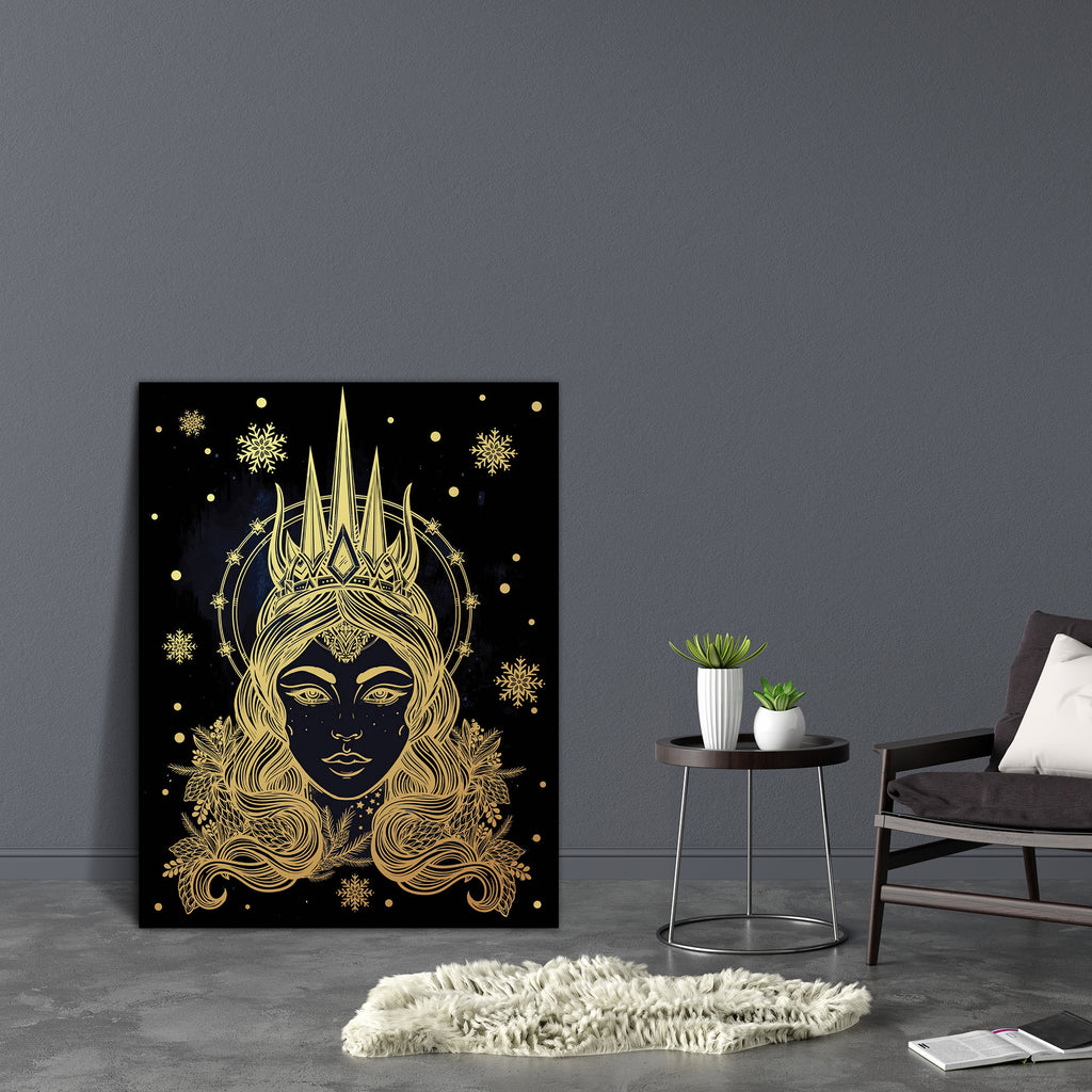 Snow Queen Portriat Canvas Painting Synthetic Frame-Paintings MDF Framing-AFF_FR-IC 5005632 IC 5005632, Art and Paintings, Books, Fantasy, Illustrations, Spiritual, snow, queen, portriat, canvas, painting, synthetic, frame, hand, drawn, beautiful, artwork, winter, spirituality, occultism, tattoo, art, coloring, isolated, vector, illustration, artzfolio, wall decor for living room, wall frames for living room, frames for living room, wall art, canvas painting, wall frame, scenery, panting, paintings for livi