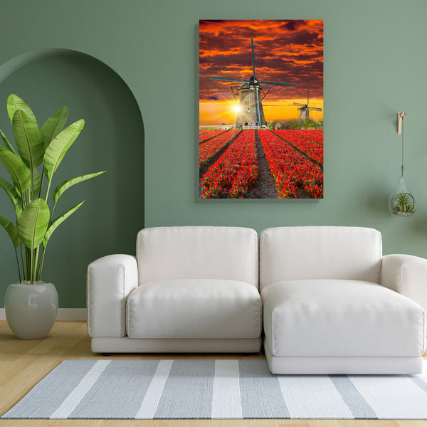 Windmill With Tulip Field Holland D1 Canvas Painting Synthetic Frame-Paintings MDF Framing-AFF_FR-IC 5005633 IC 5005633, Architecture, Automobiles, Botanical, Countries, Culture, Ethnic, Floral, Flowers, Landmarks, Landscapes, Nature, Places, Rural, Scenic, Sunrises, Sunsets, Traditional, Transportation, Travel, Tribal, Vehicles, World Culture, windmill, with, tulip, field, holland, d1, canvas, painting, for, bedroom, living, room, engineered, wood, frame, agriculture, blossom, blue, cloud, country, country