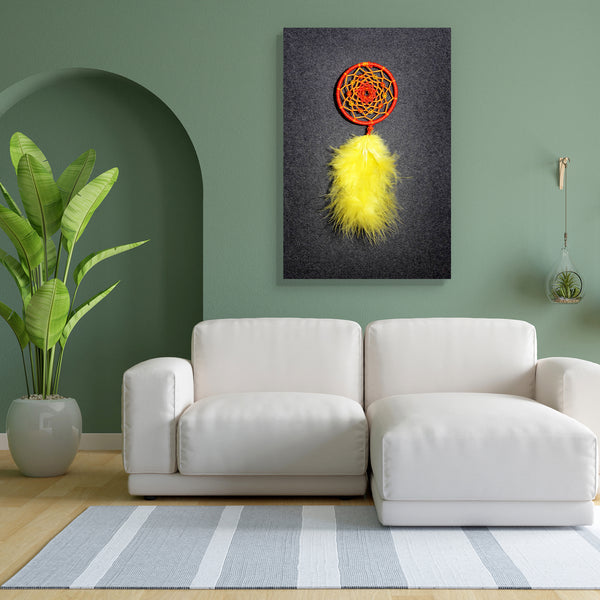Dreamcatcher Art D1 Canvas Painting Synthetic Frame-Paintings MDF Framing-AFF_FR-IC 5005638 IC 5005638, American, Art and Paintings, Black, Black and White, Circle, Culture, Ethnic, Indian, Signs and Symbols, Spiritual, Symbols, Traditional, Tribal, Wooden, World Culture, dreamcatcher, art, d1, canvas, painting, for, bedroom, living, room, engineered, wood, frame, accessory, amulet, background, bead, beautiful, beige, brown, catcher, charm, circular, color, craft, dark, decor, decoration, diy, dream, feathe