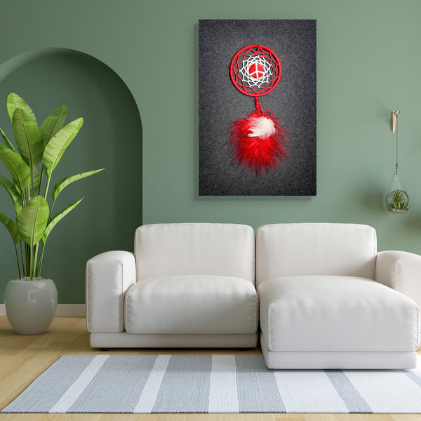 Dreamcatcher Art D2 Canvas Painting Synthetic Frame-Paintings MDF Framing-AFF_FR-IC 5005639 IC 5005639, American, Art and Paintings, Black, Black and White, Circle, Culture, Ethnic, Indian, Signs and Symbols, Spiritual, Symbols, Traditional, Tribal, Wooden, World Culture, dreamcatcher, art, d2, canvas, painting, for, bedroom, living, room, engineered, wood, frame, accessory, amulet, background, bead, beautiful, beige, brown, catcher, charm, circular, color, craft, dark, decor, decoration, diy, dream, feathe
