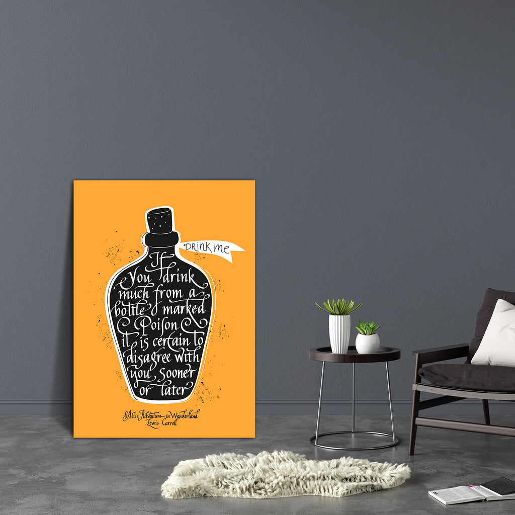 Lewis Carroll Quote Drink Me Canvas Painting Synthetic Frame-Paintings MDF Framing-AFF_FR-IC 5005648 IC 5005648, Ancient, Art and Paintings, Black, Black and White, Calligraphy, Digital, Digital Art, Graphic, Hearts, Historical, Illustrations, Inspirational, Love, Medieval, Modern Art, Motivation, Motivational, Quotes, Signs, Signs and Symbols, Typography, Vintage, White, lewis, carroll, quote, drink, me, canvas, painting, synthetic, frame, alice, in, wonderland, art, bottle, card, concept, decoration, desi
