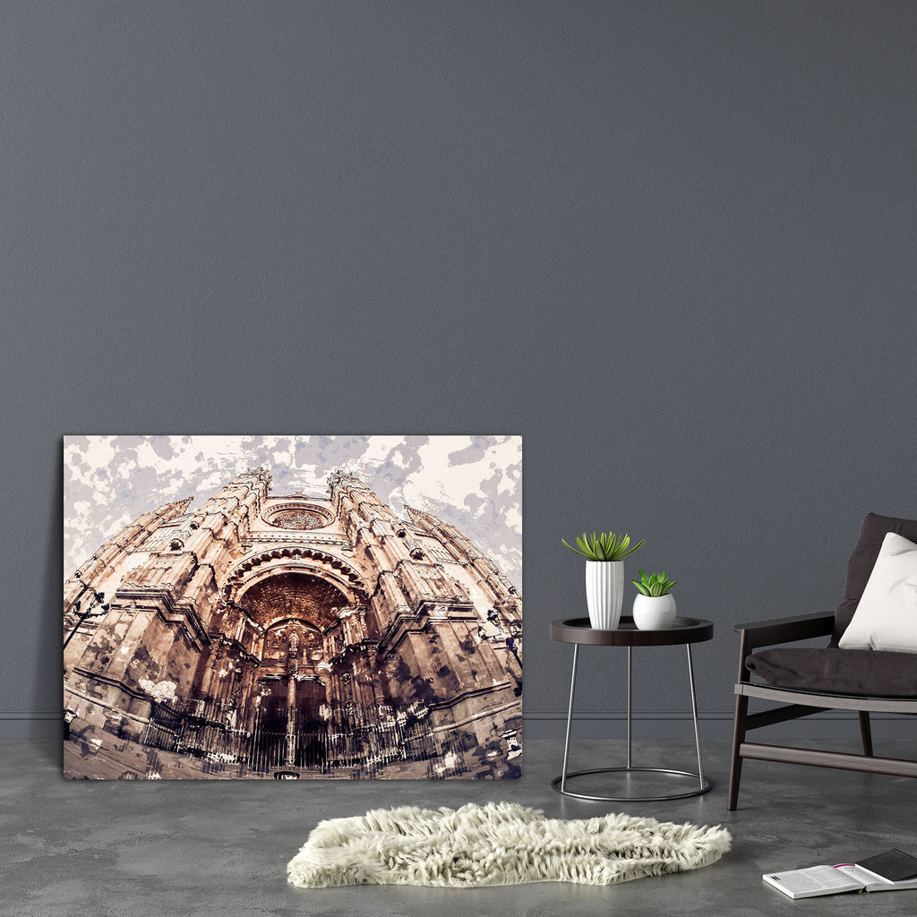 Cathedral Of Santa Maria Of Palma De Mallorca Spain Canvas Painting Synthetic Frame-Paintings MDF Framing-AFF_FR-IC 5005656 IC 5005656, Ancient, Architecture, Automobiles, Christianity, Cities, City Views, Culture, Ethnic, Gothic, Jesus, Landmarks, Marble and Stone, Medieval, Modern Art, Places, Religion, Religious, Spanish, Sunsets, Traditional, Transportation, Travel, Tribal, Vehicles, Vintage, World Culture, cathedral, of, santa, maria, palma, de, mallorca, spain, canvas, painting, synthetic, frame, attr