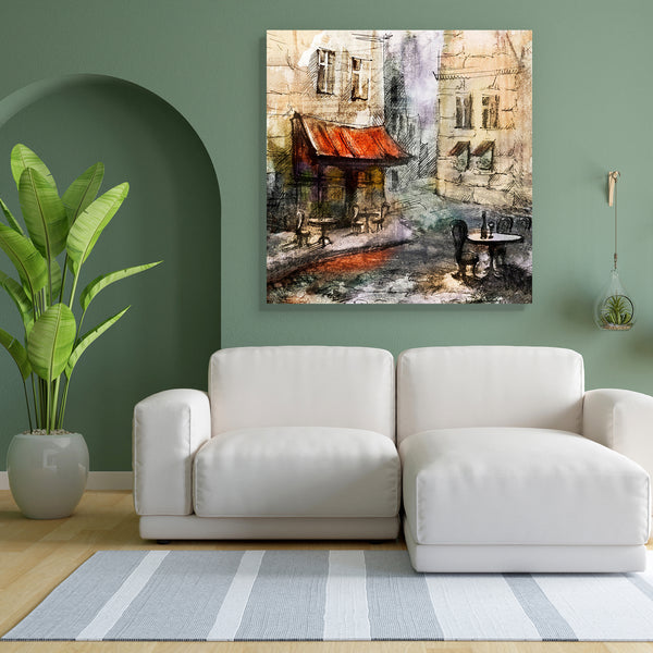 European Cafe Art D1 Canvas Painting Synthetic Frame-Paintings MDF Framing-AFF_FR-IC 5005658 IC 5005658, Ancient, Architecture, Art and Paintings, Automobiles, Cities, City Views, Culture, Digital, Digital Art, Drawing, Ethnic, French, Graphic, Historical, Illustrations, Medieval, Paintings, Retro, Signs, Signs and Symbols, Sketches, Traditional, Transportation, Travel, Tribal, Urban, Vehicles, Vintage, Watercolour, Wine, World Culture, european, cafe, art, d1, canvas, painting, for, bedroom, living, room, 