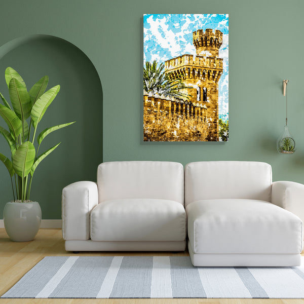 Almudaina Palace In Palma De Mallorca, Spain Canvas Painting Synthetic Frame-Paintings MDF Framing-AFF_FR-IC 5005660 IC 5005660, Ancient, Architecture, Automobiles, Boats, Cities, City Views, Holidays, Landmarks, Landscapes, Medieval, Modern Art, Nature, Nautical, People, Places, Scenic, Spanish, Transportation, Travel, Tropical, Vehicles, Vintage, almudaina, palace, in, palma, de, mallorca, spain, canvas, painting, for, bedroom, living, room, engineered, wood, frame, balearic, beach, beautiful, blue, boat,
