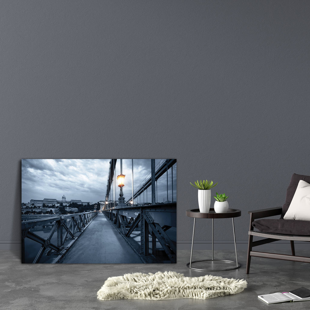 Old Bridge At Night in Budapest, Hungary Canvas Painting Synthetic Frame-Paintings MDF Framing-AFF_FR-IC 5005665 IC 5005665, Architecture, Automobiles, Cities, City Views, God Ram, Hinduism, Panorama, Transportation, Travel, Vehicles, old, bridge, at, night, in, budapest, hungary, canvas, painting, synthetic, frame, building, capitol, castle, chain, city, cityscape, danube, dark, dusk, europe, european, evening, historic, light, panoramic, river, sky, artzfolio, wall decor for living room, wall frames for l