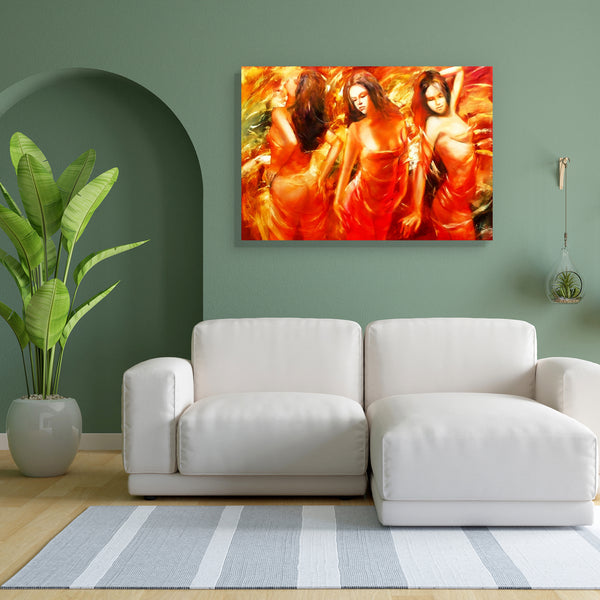 Female Figures D2 Canvas Painting Synthetic Frame-Paintings MDF Framing-AFF_FR-IC 5005669 IC 5005669, Art and Paintings, Dance, Decorative, Fashion, Hobbies, Illustrations, Individuals, Modern Art, Music and Dance, Paintings, People, Portraits, Retro, Signs, Signs and Symbols, Sketches, Symbols, Watercolour, female, figures, d2, canvas, painting, for, bedroom, living, room, engineered, wood, frame, acrylic, art, artwork, background, beautiful, beauty, brushstrokes, child, color, craft, creative, decoration,