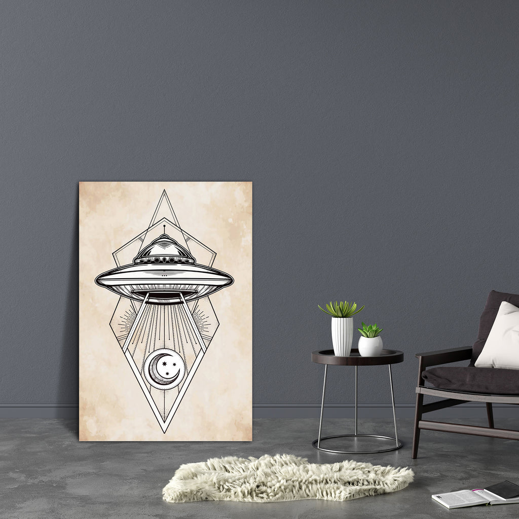 Alien Spaceship D1 Canvas Painting Synthetic Frame-Paintings MDF Framing-AFF_FR-IC 5005670 IC 5005670, Art and Paintings, Geometric, Geometric Abstraction, Icons, Illustrations, Signs, Signs and Symbols, alien, spaceship, d1, canvas, painting, synthetic, frame, design, ufo, background, flying, saucer, icon, conspiracy, theory, concept, tattoo, art, isolated, vector, illustration, artzfolio, wall decor for living room, wall frames for living room, frames for living room, wall art, canvas painting, wall frame