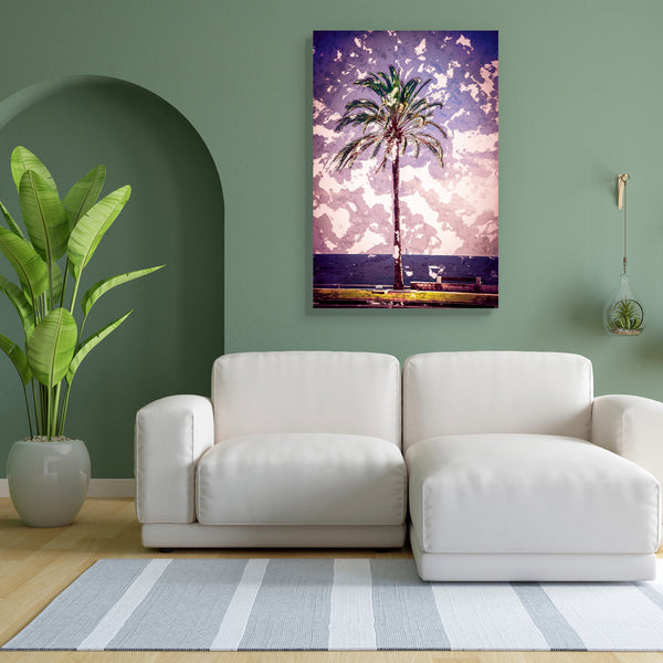 Palm Trees Along Coast In Palma De Mallorca, Spain D2 Canvas Painting Synthetic Frame-Paintings MDF Framing-AFF_FR-IC 5005686 IC 5005686, Ancient, Automobiles, Cities, City Views, Historical, Holidays, Landscapes, Medieval, Modern Art, Nature, People, Scenic, Spanish, Transportation, Travel, Tropical, Vehicles, Vintage, palm, trees, along, coast, in, palma, de, mallorca, spain, d2, canvas, painting, for, bedroom, living, room, engineered, wood, frame, balearic, bay, beach, beautiful, blue, city, coastal, co