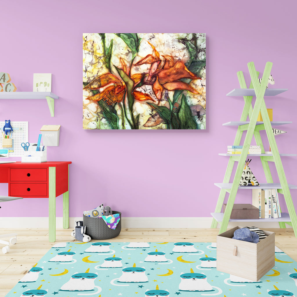 Orchid, Batik On Silk Peel & Stick Vinyl Wall Sticker-Laminated Wall Stickers-ART_VN_UN-IC 5005745 IC 5005745, Ancient, Art and Paintings, Black, Black and White, Botanical, Decorative, Floral, Flowers, Historical, Illustrations, Medieval, Modern Art, Nature, Paintings, Patterns, Signs, Signs and Symbols, Vintage, White, orchid, batik, on, silk, peel, stick, vinyl, wall, sticker, art, artistic, background, blooms, brown, color, colorful, curve, design, fabric, flower, illustration, lily, line, modern, organ