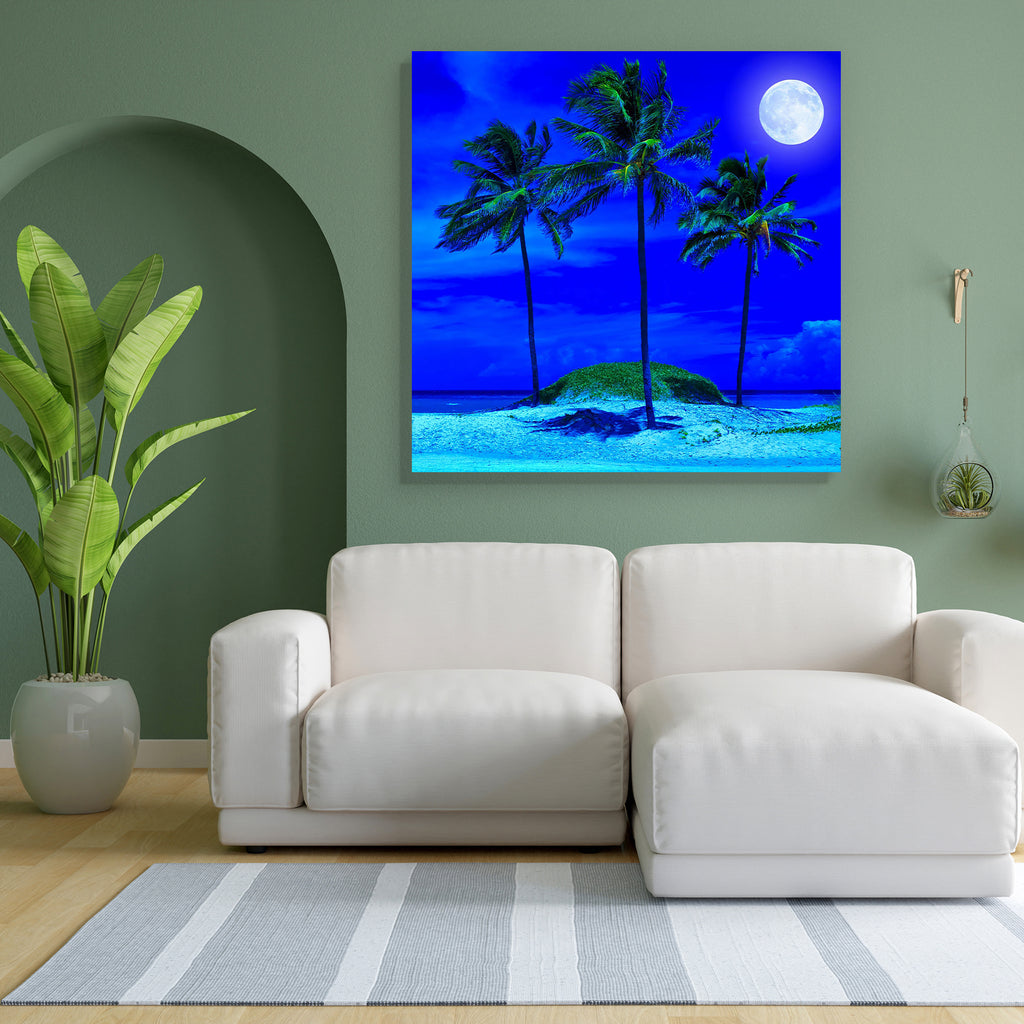 Tropical Beach At Night With Full Moon Peel & Stick Vinyl Wall Sticker-Laminated Wall Stickers-ART_VN_UN-IC 5005772 IC 5005772, Black, Black and White, Holidays, Landscapes, Love, Mountains, Romance, Scenic, Tropical, White, beach, at, night, with, full, moon, peel, stick, vinyl, wall, sticker, beautiful, blue, bright, caribbean, cloud, coast, coconut, dark, deserted, destination, dune, dusk, hill, holiday, horizon, idyllic, landscape, light, lonely, midnight, moonlight, mysterious, nobody, ocean, palm, par