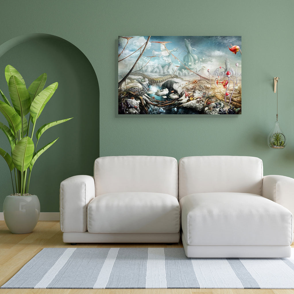 Fantasy Panoramic Landscape Peel & Stick Vinyl Wall Sticker-Laminated Wall Stickers-ART_VN_UN-IC 5005776 IC 5005776, Abstract Expressionism, Abstracts, Art and Paintings, Botanical, Digital, Digital Art, Drawing, Fantasy, Floral, Flowers, Futurism, God Ram, Graphic, Hinduism, Illustrations, Landscapes, Mountains, Nature, Paintings, Panorama, Retro, Scenic, Science Fiction, Semi Abstract, Space, Wildlife, panoramic, landscape, peel, stick, vinyl, wall, sticker, fairy, tale, art, imagination, tales, fantastic