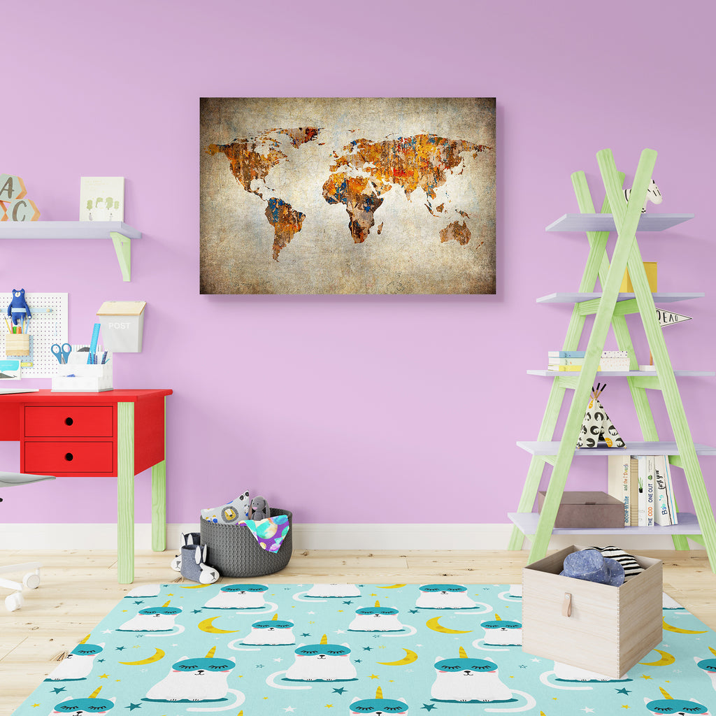 Grunge Map of the World Peel & Stick Vinyl Wall Sticker-Laminated Wall Stickers-ART_VN_UN-IC 5005798 IC 5005798, Abstract Expressionism, Abstracts, African, American, Ancient, Art and Paintings, Asian, Books, Decorative, Historical, Maps, Medieval, Patterns, Retro, Semi Abstract, Vintage, grunge, map, of, the, world, peel, stick, vinyl, wall, sticker, old, abstract, africa, aged, america, antique, art, asia, atlantic, atlas, australia, background, book, border, burned, burnt, canvas, color, dirty, earth, eu