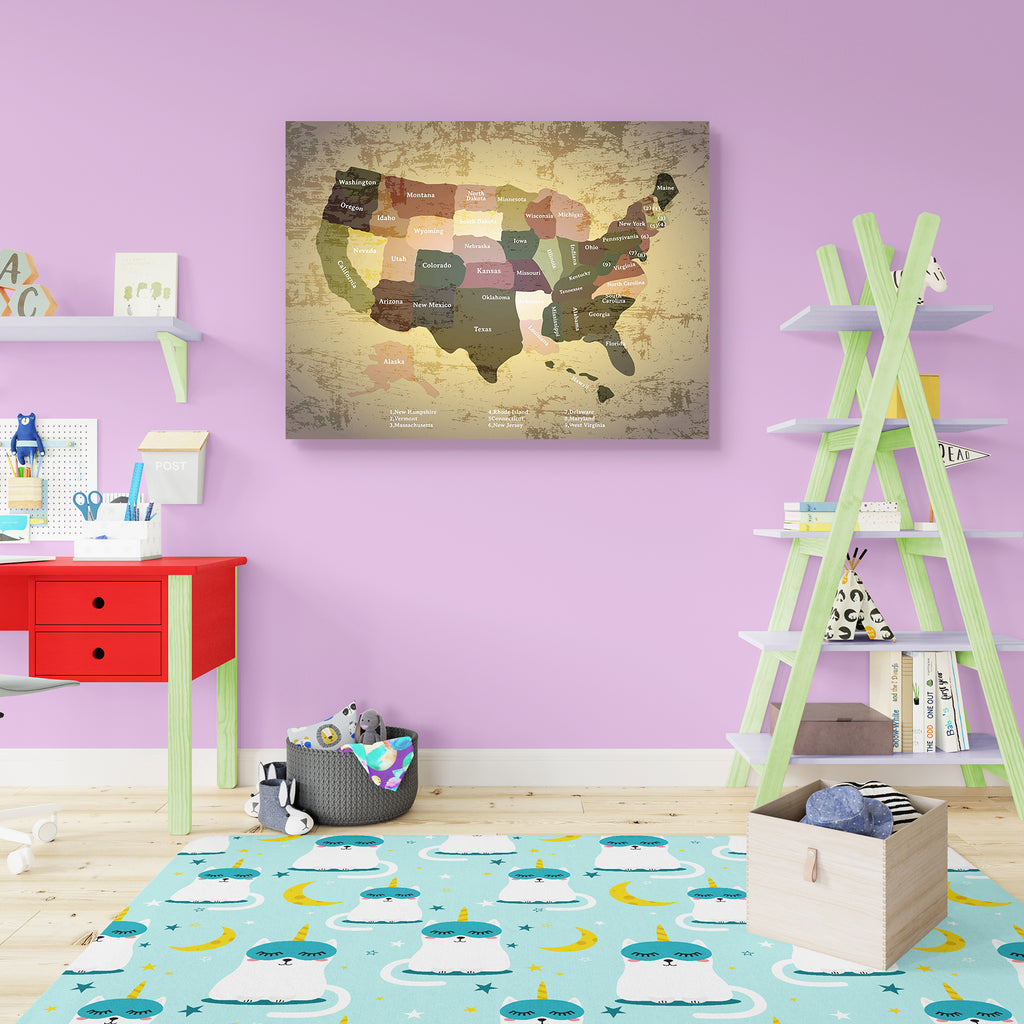 Antique Vintage Map of USA America Peel & Stick Vinyl Wall Sticker-Laminated Wall Stickers-ART_VN_UN-IC 5005835 IC 5005835, Abstract Expressionism, Abstracts, American, Ancient, Art and Paintings, Black and White, Countries, Digital, Digital Art, Flags, Graphic, Historical, Icons, Illustrations, Maps, Medieval, Paintings, Retro, Semi Abstract, Signs, Signs and Symbols, Stripes, Symbols, Vintage, White, antique, map, of, usa, america, peel, stick, vinyl, wall, sticker, united, states, us, abstract, backdrop,