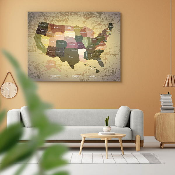 Antique Vintage Map of USA America Peel & Stick Vinyl Wall Sticker-Laminated Wall Stickers-ART_VN_UN-IC 5005835 IC 5005835, Abstract Expressionism, Abstracts, American, Ancient, Art and Paintings, Black and White, Countries, Digital, Digital Art, Flags, Graphic, Historical, Icons, Illustrations, Maps, Medieval, Paintings, Retro, Semi Abstract, Signs, Signs and Symbols, Stripes, Symbols, Vintage, White, antique, map, of, usa, america, peel, stick, vinyl, wall, sticker, for, home, decoration, united, states, 