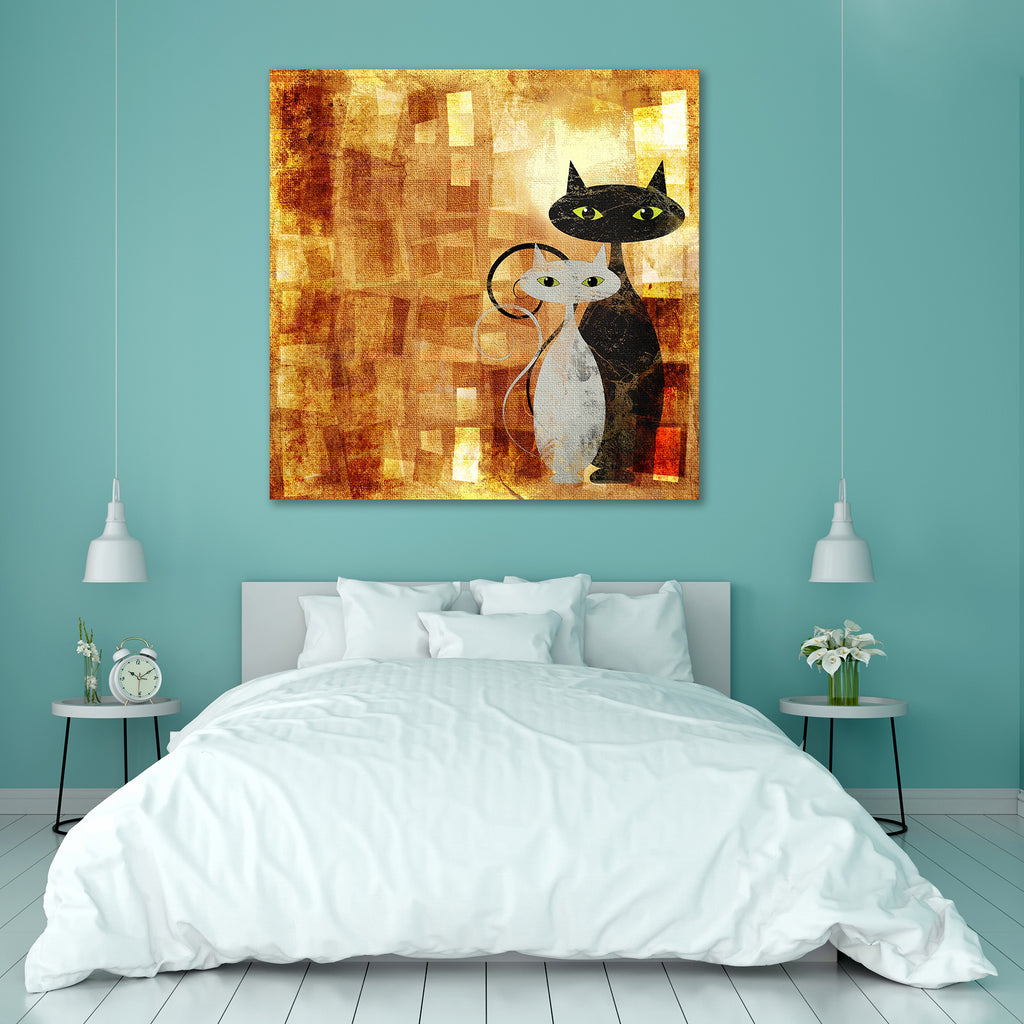 Black & White Cat D2 Peel & Stick Vinyl Wall Sticker-Laminated Wall Stickers-ART_VN_UN-IC 5005865 IC 5005865, Abstract Expressionism, Abstracts, Ancient, Animals, Animated Cartoons, Art and Paintings, Black, Black and White, Caricature, Cartoons, Conceptual, Digital, Digital Art, Drawing, Graphic, Historical, Illustrations, Love, Medieval, Paintings, Retro, Romance, Semi Abstract, Signs, Signs and Symbols, Vintage, White, cat, d2, peel, stick, vinyl, wall, sticker, oil, painting, cats, chat, canvas, abstrac
