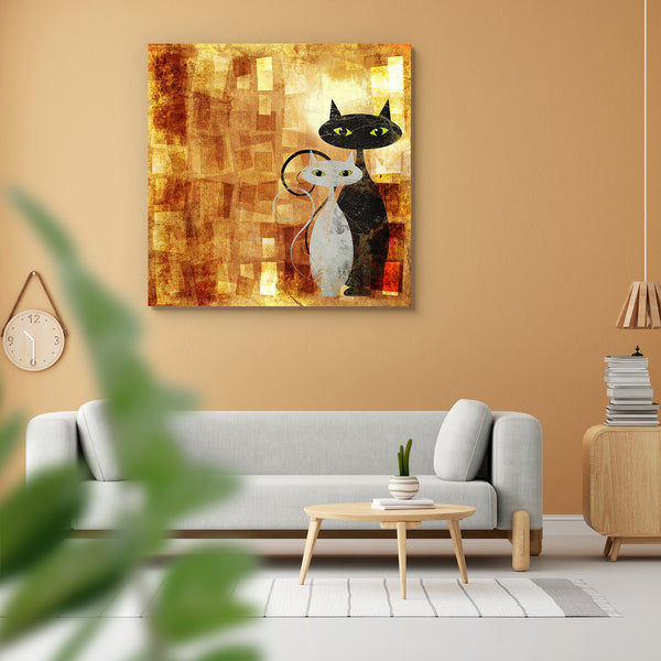 Black & White Cat D2 Peel & Stick Vinyl Wall Sticker-Laminated Wall Stickers-ART_VN_UN-IC 5005865 IC 5005865, Abstract Expressionism, Abstracts, Ancient, Animals, Animated Cartoons, Art and Paintings, Black, Black and White, Caricature, Cartoons, Conceptual, Digital, Digital Art, Drawing, Graphic, Historical, Illustrations, Love, Medieval, Paintings, Retro, Romance, Semi Abstract, Signs, Signs and Symbols, Vintage, White, cat, d2, peel, stick, vinyl, wall, sticker, for, home, decoration, oil, painting, cats