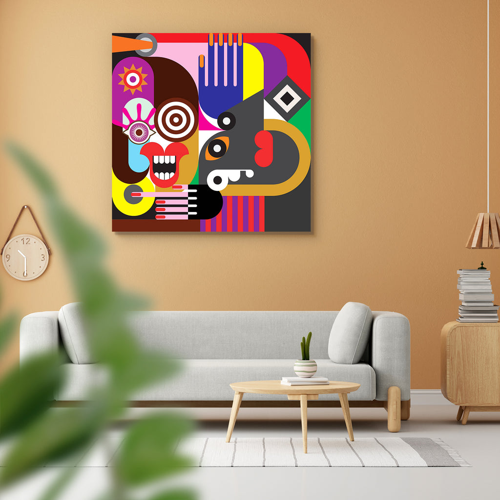 Two Women Portrait Peel & Stick Vinyl Wall Sticker-Laminated Wall Stickers-ART_VN_UN-IC 5005874 IC 5005874, Abstract Expressionism, Abstracts, Art and Paintings, Black, Black and White, Fine Art Reprint, Geometric Abstraction, Illustrations, Individuals, Modern Art, Old Masters, Paintings, Portraits, Retro, Semi Abstract, two, women, portrait, peel, stick, vinyl, wall, sticker, art, abstract, visual, arts, faces, modern, painting, illustration, abstraction, blue, color, crazy, dark, eccentric, face, fine, h