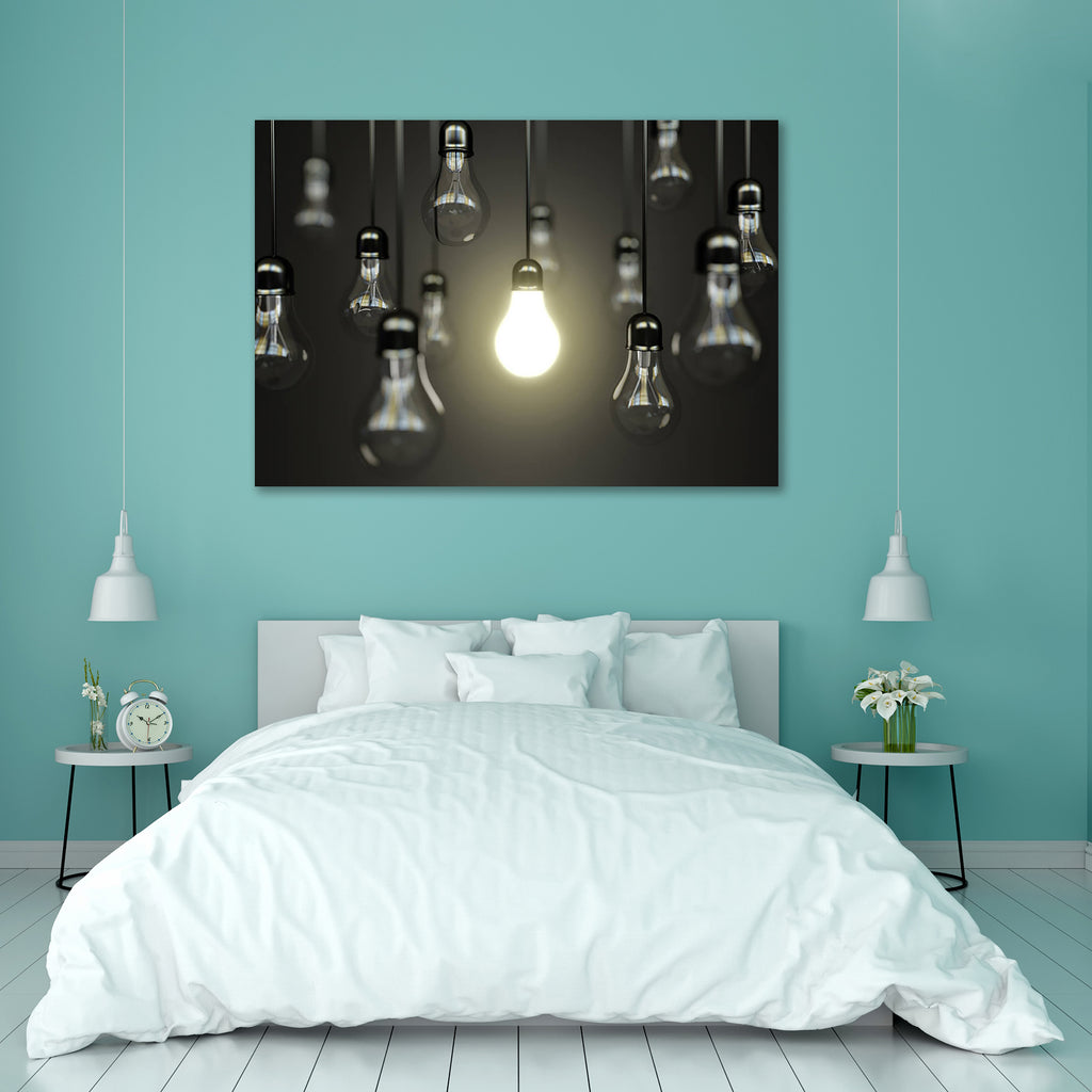 Idea Concept With Light Bulbs D1 Peel & Stick Vinyl Wall Sticker-Laminated Wall Stickers-ART_VN_UN-IC 5005875 IC 5005875, Black, Black and White, Cities, City Views, Signs, Signs and Symbols, Symbols, White, idea, concept, with, light, bulbs, d1, peel, stick, vinyl, wall, sticker, lightbulb, ideas, background, bright, bulb, creative, creativity, design, electric, electrical, electricity, energy, equipment, filament, glass, glowing, household, illuminated, image, innovation, lamp, lighting, nobody, object, p