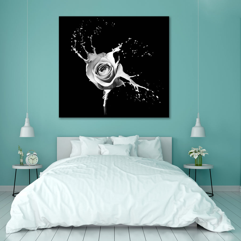 Rose With Red Splashes Peel & Stick Vinyl Wall Sticker-Laminated Wall Stickers-ART_VN_UN-IC 5005910 IC 5005910, Art and Paintings, Black, Black and White, Botanical, Digital, Digital Art, Floral, Flowers, Graphic, Love, Nature, Romance, Scenic, Signs and Symbols, Splatter, Symbols, White, rose, with, red, splashes, peel, stick, vinyl, wall, sticker, and, roses, paint, splash, aroma, art, background, beautiful, beauty, bloom, blossom, bright, close, closeup, color, contrasts, dark, decoration, delicate, deta