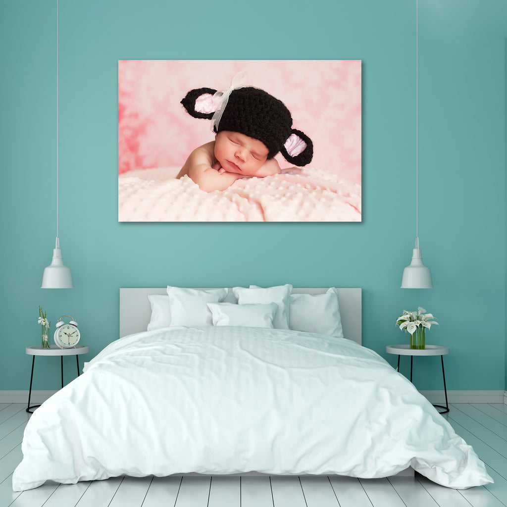 Newborn Baby Girl Sleeping D5 Peel & Stick Vinyl Wall Sticker-Laminated Wall Stickers-ART_VN_UN-IC 5005921 IC 5005921, Baby, Black, Black and White, Children, Kids, newborn, girl, sleeping, d5, peel, stick, vinyl, wall, sticker, adorable, sheep, costume, crochet, cute, funny, hat, human, infant, innocence, innocent, lamb, new, person, pink, sleep, artzfolio, wall sticker, wall stickers, wallpaper sticker, wall stickers for bedroom, wall decoration items for bedroom, wall decor for bedroom, wall stickers for