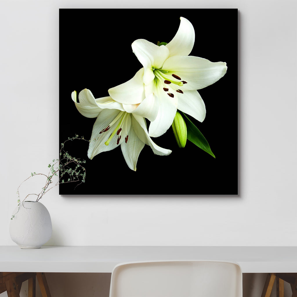 white lily stickers White Lily Peel & Stick Vinyl Wall Sticker – ArtzFolio.com