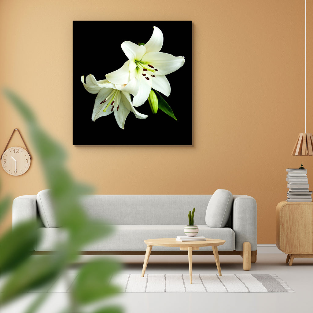 white lily stickers White Lily Peel & Stick Vinyl Wall Sticker – ArtzFolio.com