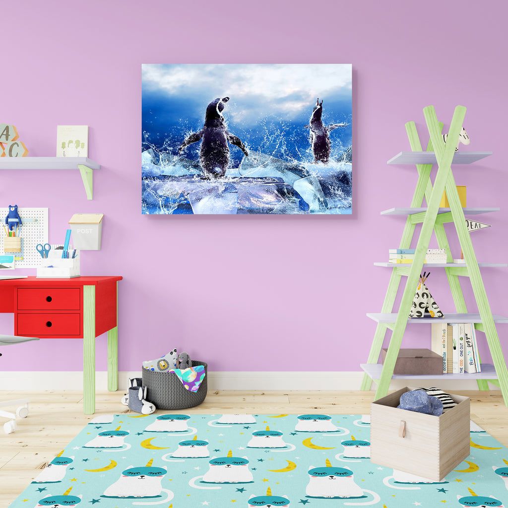Penguin On The Ice In Water Drops Peel & Stick Vinyl Wall Sticker-Laminated Wall Stickers-ART_VN_UN-IC 5005938 IC 5005938, Animals, Birds, Black and White, Nature, Scenic, Seasons, White, Wildlife, penguin, on, the, ice, in, water, drops, peel, stick, vinyl, wall, sticker, antarctic, antarctica, arctic, big, bird, bright, climate, clouds, cold, icy, marine, north, polar, pole, reflex, region, sea, season, sky, snow, south, swim, swimmer, wallpaper, warming, wild, winter, zoo, artzfolio, wall sticker, wall s