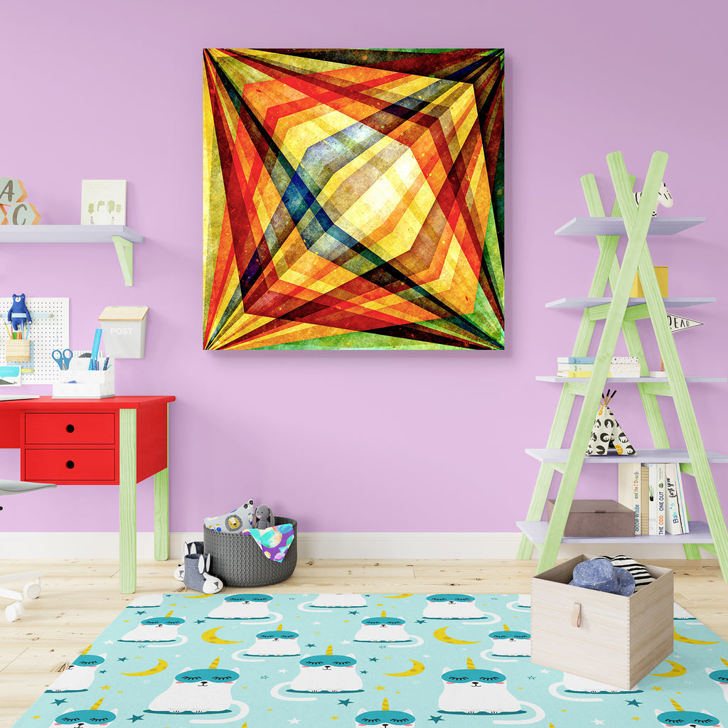 Abstract Colour & Shape Mix D1 Peel & Stick Vinyl Wall Sticker - Laminated Wall Stickers - ArtzFolio.com