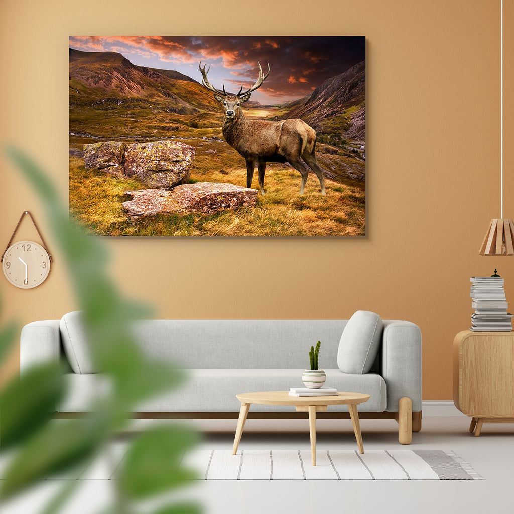 Mountain Range & Red Deer Stag Peel & Stick Vinyl Wall Sticker-Laminated Wall Stickers-ART_VN_UN-IC 5005973 IC 5005973, Animals, Landscapes, Mountains, Nature, Scenic, Seasons, Sunsets, Wildlife, mountain, range, red, deer, stag, peel, stick, vinyl, wall, sticker, animal, antlers, autumn, autumnal, britain, british, clouds, color, colorful, dramatic, dusk, evening, fall, fields, geology, grass, heritage, hills, historic, landscape, mammal, moody, national, park, natural, power, river, rocks, season, sky, st