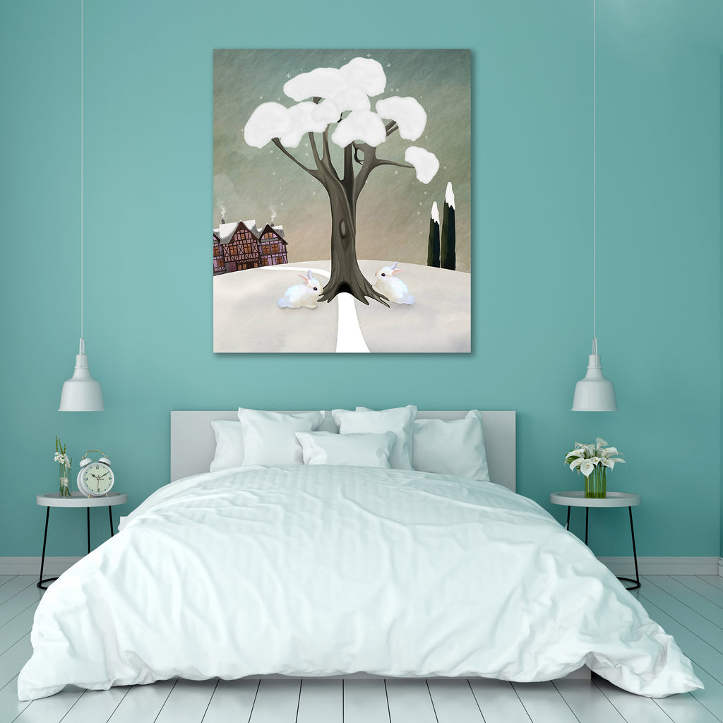 Lovely Winter Peel & Stick Vinyl Wall Sticker-Laminated Wall Stickers-ART_VN_UN-IC 5005977 IC 5005977, Animals, Black and White, Digital, Digital Art, Graphic, Illustrations, Landscapes, Mountains, Nature, Pets, Scenic, Seasons, White, Wildlife, lovely, winter, peel, stick, vinyl, wall, sticker, animal, background, bare, tree, branches, cold, enchanted, fable, fairy, tale, fairytale, forest, frost, frozen, hill, home, house, ice, illustration, landscape, magic, mountain, painted, pathway, pet, picture, post