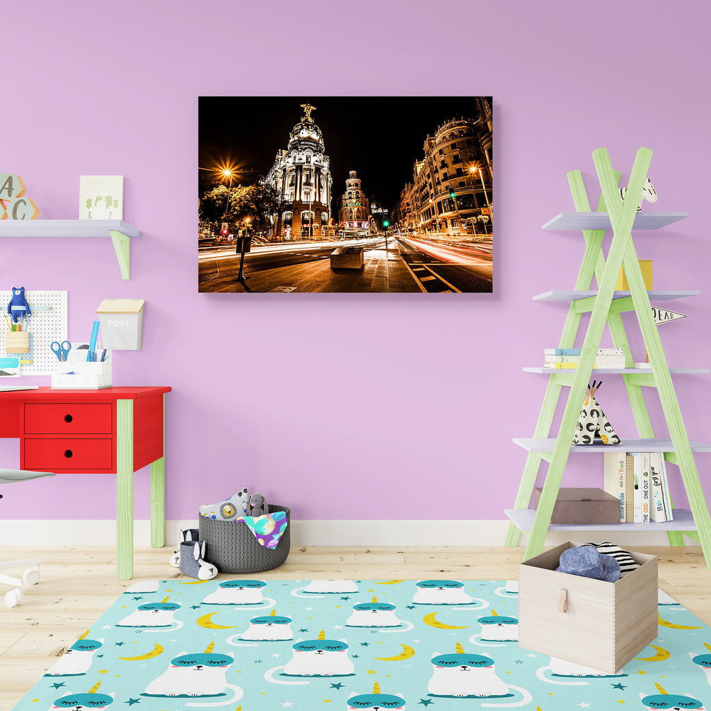 Street Traffic In Night Madrid, Spain Peel & Stick Vinyl Wall Sticker-Laminated Wall Stickers-ART_VN_UN-IC 5005996 IC 5005996, Ancient, Architecture, Art and Paintings, Automobiles, Cities, City Views, Culture, Ethnic, Historical, Landmarks, Landscapes, Medieval, Places, Scenic, Signs and Symbols, Spanish, Symbols, Traditional, Transportation, Travel, Tribal, Urban, Vehicles, Vintage, World Culture, street, traffic, in, night, madrid, spain, peel, stick, vinyl, wall, sticker, art, building, city, cityscape,