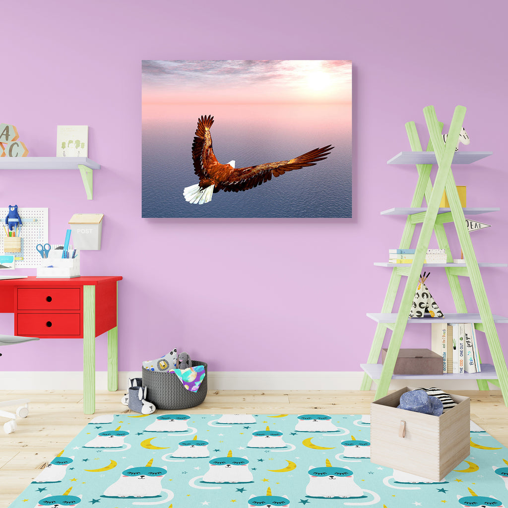 Sea Eagle Peel & Stick Vinyl Wall Sticker-Laminated Wall Stickers-ART_VN_UN-IC 5005997 IC 5005997, Animals, Birds, Nature, Scenic, Sunrises, Sunsets, sea, eagle, peel, stick, vinyl, wall, sticker, flying, eagles, bird, animal, of, prey, clouds, environment, heaven, predator, raptor, sun, sunrise, sunset, artzfolio, wall sticker, wall stickers, wallpaper sticker, wall stickers for bedroom, wall decoration items for bedroom, wall decor for bedroom, wall stickers for hall, wall stickers for living room, vinyl 