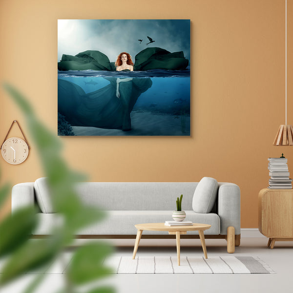 Red Haired Goddes Standing In The Water Peel & Stick Vinyl Wall Sticker-Laminated Wall Stickers-ART_VN_UN-IC 5006002 IC 5006002, Birds, Fantasy, Mermaid, Nature, Religion, Religious, Scenic, Surrealism, red, haired, goddes, standing, in, the, water, peel, stick, vinyl, wall, sticker, for, home, decoration, wet, blue, beautiful, young, turquoise, splashing, manipulated, liquid, freshness, ocean, surreal, bird, fuzzy, blowing, fabric, fish, scales, shark, sea, magic, mythology, woman, underwater, tale, pretty
