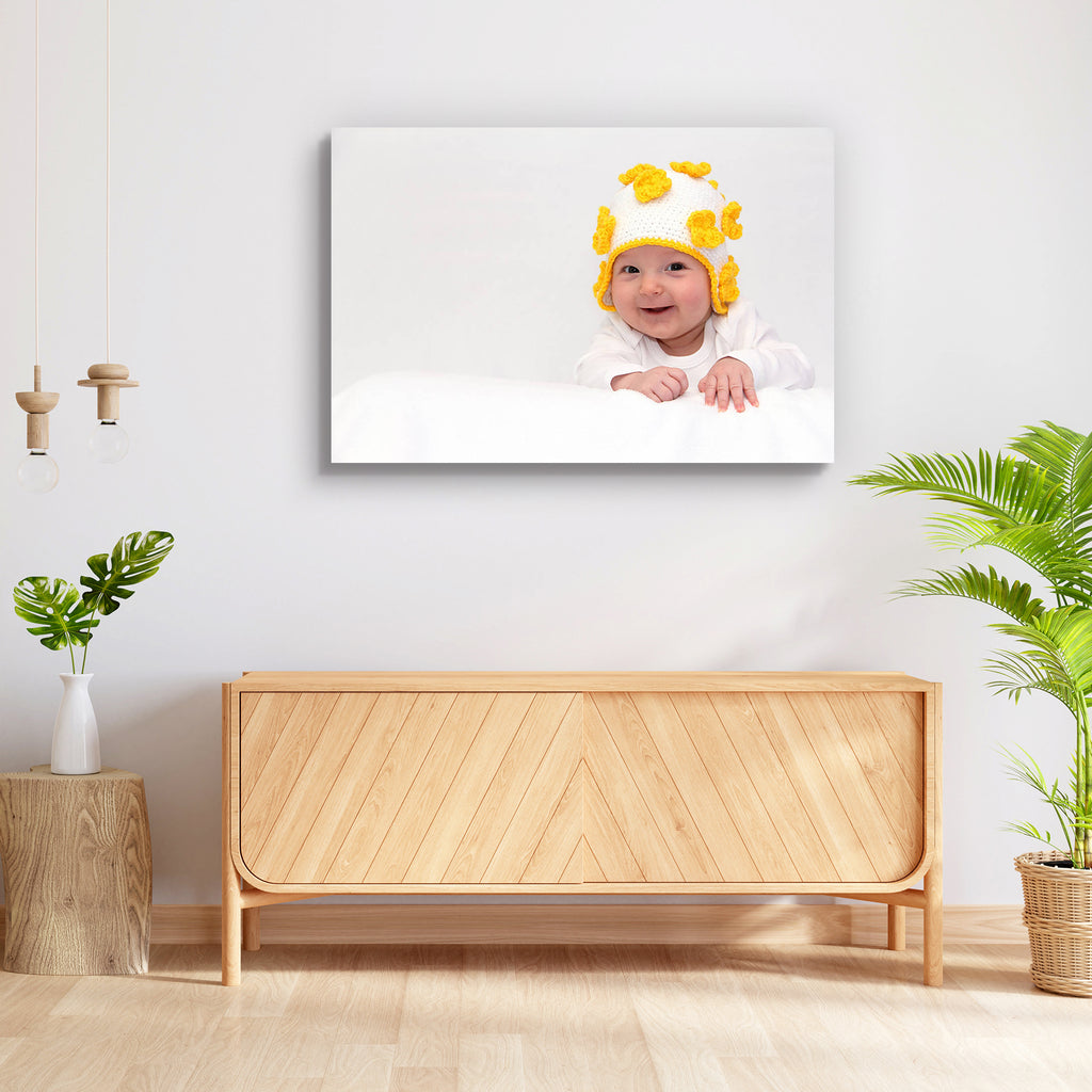 Happy Baby With Hat Peel & Stick Vinyl Wall Sticker-Laminated Wall Stickers-ART_VN_UN-IC 5006018 IC 5006018, Baby, Black and White, Botanical, Children, Fashion, Floral, Flowers, Individuals, Kids, Nature, Portraits, White, happy, with, hat, peel, stick, vinyl, wall, sticker, adorable, beautiful, beauty, bed, blanket, born, boy, cap, child, childhood, cute, eye, face, female, flower, girl, gorgeous, hand, healthy, human, infant, innocent, kid, knitted, little, lying, month, new, newborn, one, portrait, posi