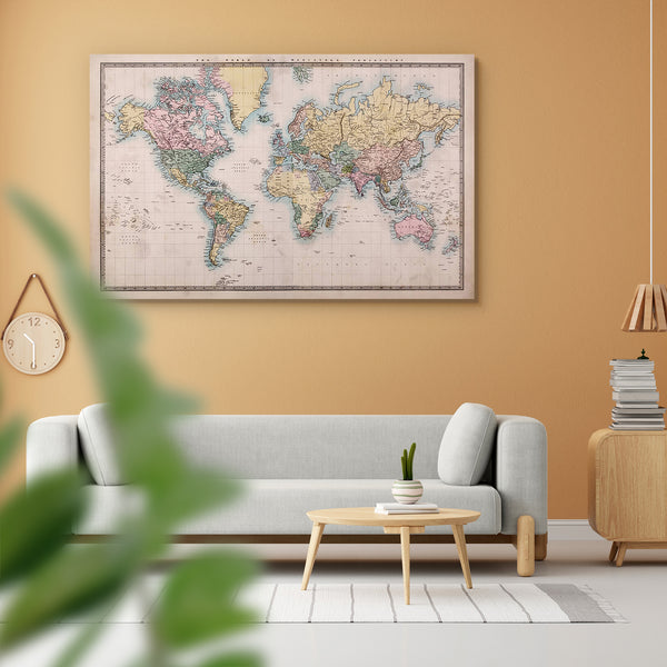 World Map on Mercators Projection Circa 1860 Peel & Stick Vinyl Wall Sticker-Laminated Wall Stickers-ART_VN_UN-IC 5006019 IC 5006019, Ancient, Countries, Hand Drawn, Historical, Maps, Medieval, Retro, Vintage, world, map, on, mercators, projection, circa, 1860, peel, stick, vinyl, wall, sticker, for, home, decoration, old, antique, of, the, with, atlas, globe, adventure, authentic, background, brown, burnt, cartography, continents, creased, dirty, discovery, earth, exploration, faded, genuine, geography, gl