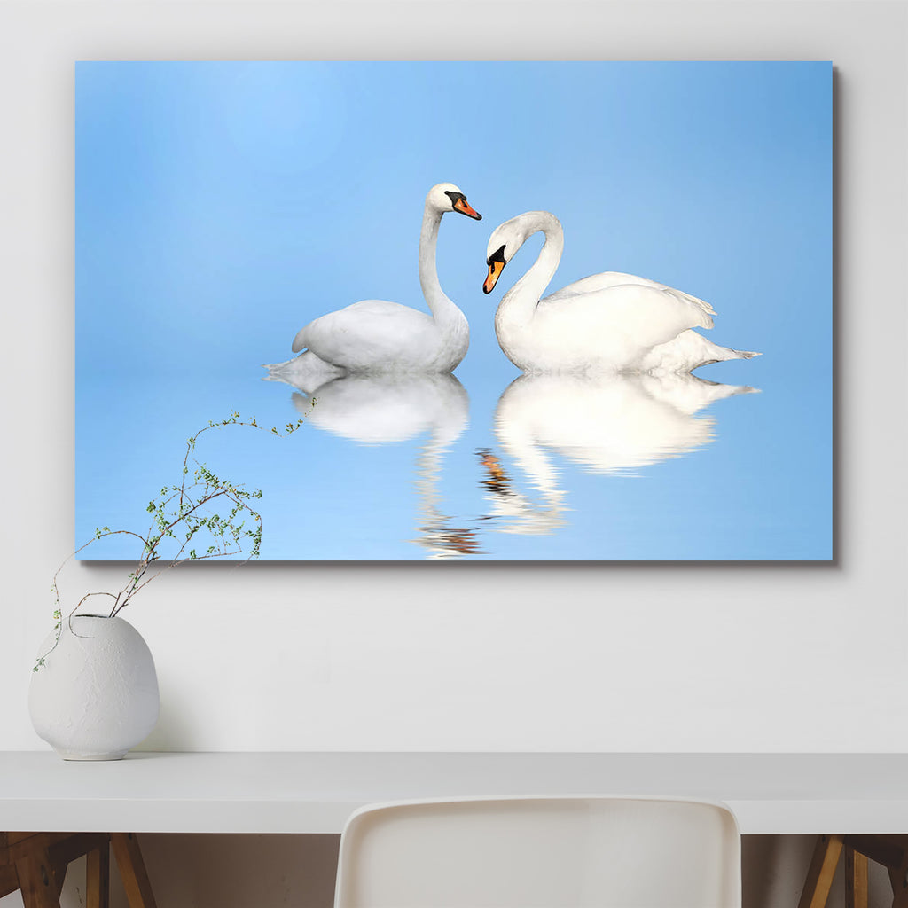 Two White Swans D1 Peel & Stick Vinyl Wall Sticker-Laminated Wall Stickers-ART_VN_UN-IC 5006023 IC 5006023, Animals, Birds, Black and White, Love, Nature, Romance, Scenic, Signs and Symbols, Symbols, White, two, swans, d1, peel, stick, vinyl, wall, sticker, affectionate, animal, beauty, bird, blue, couple, elegance, eternity, friendship, lake, loving, mute, swan, pair, pond, ripple, scene, sky, stream, swimming, symbol, togetherness, tranquil, twosome, water, waterfowl, artzfolio, wall sticker, wall sticker