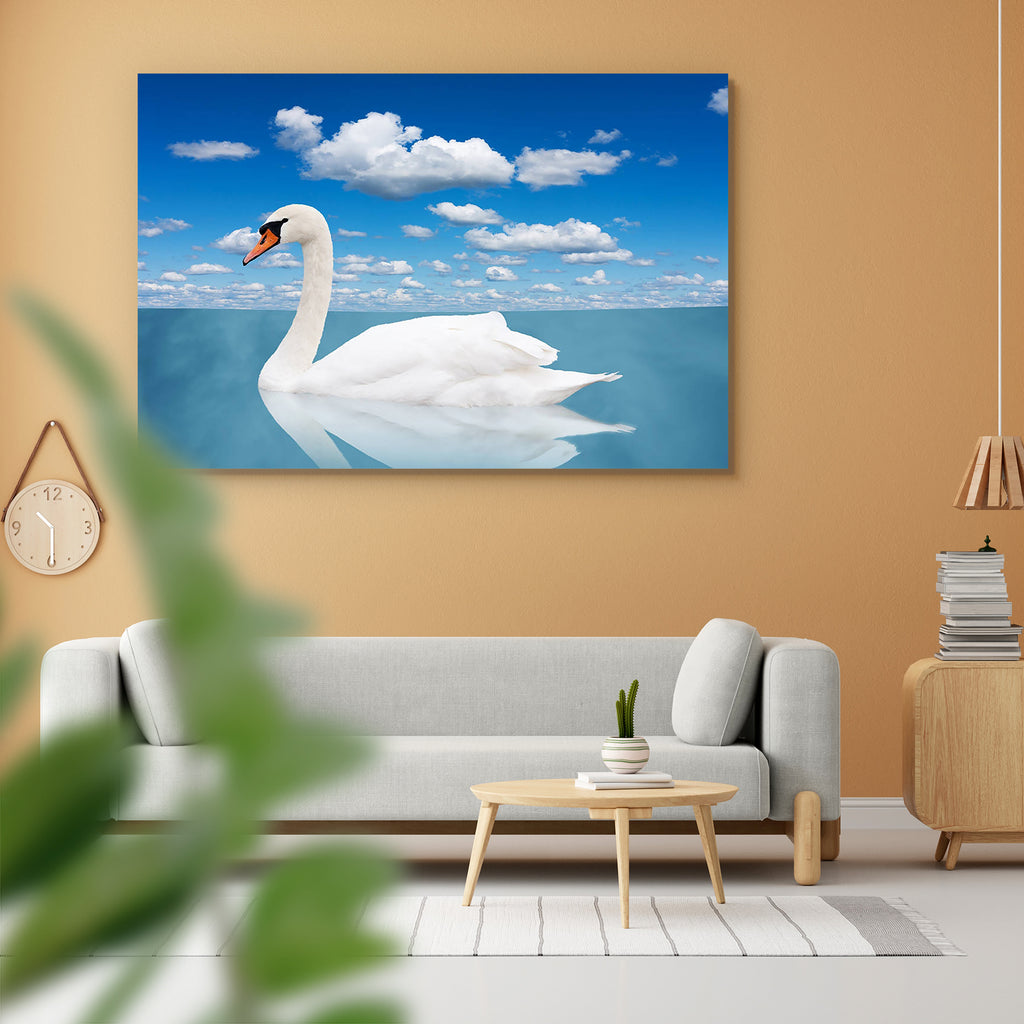 White Swan Floats in Water Peel & Stick Vinyl Wall Sticker-Laminated Wall Stickers-ART_VN_UN-IC 5006025 IC 5006025, Animals, Art and Paintings, Birds, Black, Black and White, Digital, Digital Art, Graphic, Hearts, Love, Nature, Romance, Scenic, Signs and Symbols, Sunrises, Symbols, White, Wildlife, swan, floats, in, water, peel, stick, vinyl, wall, sticker, angel, animal, background, beautiful, beauty, bird, blue, calm, day, elegance, elegant, feather, fly, grace, graceful, heart, isolated, lake, light, lov