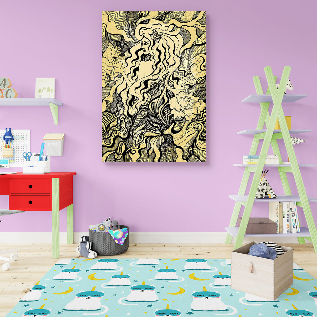 Drawing Of A Girl D3 Peel & Stick Vinyl Wall Sticker-Laminated Wall Stickers-ART_VN_UN-IC 5006043 IC 5006043, Ancient, Art and Paintings, Art Nouveau, Black, Black and White, Botanical, Culture, Drawing, Ethnic, Floral, Flowers, Hand Drawn, Historical, Illustrations, Medieval, Modern Art, Nature, Paintings, Scenic, Traditional, Tribal, Vintage, White, World Culture, of, a, girl, d3, peel, stick, vinyl, wall, sticker, aged, antique, art, nouveau, artwork, backdrop, background, beauty, and, blossom, card, cha