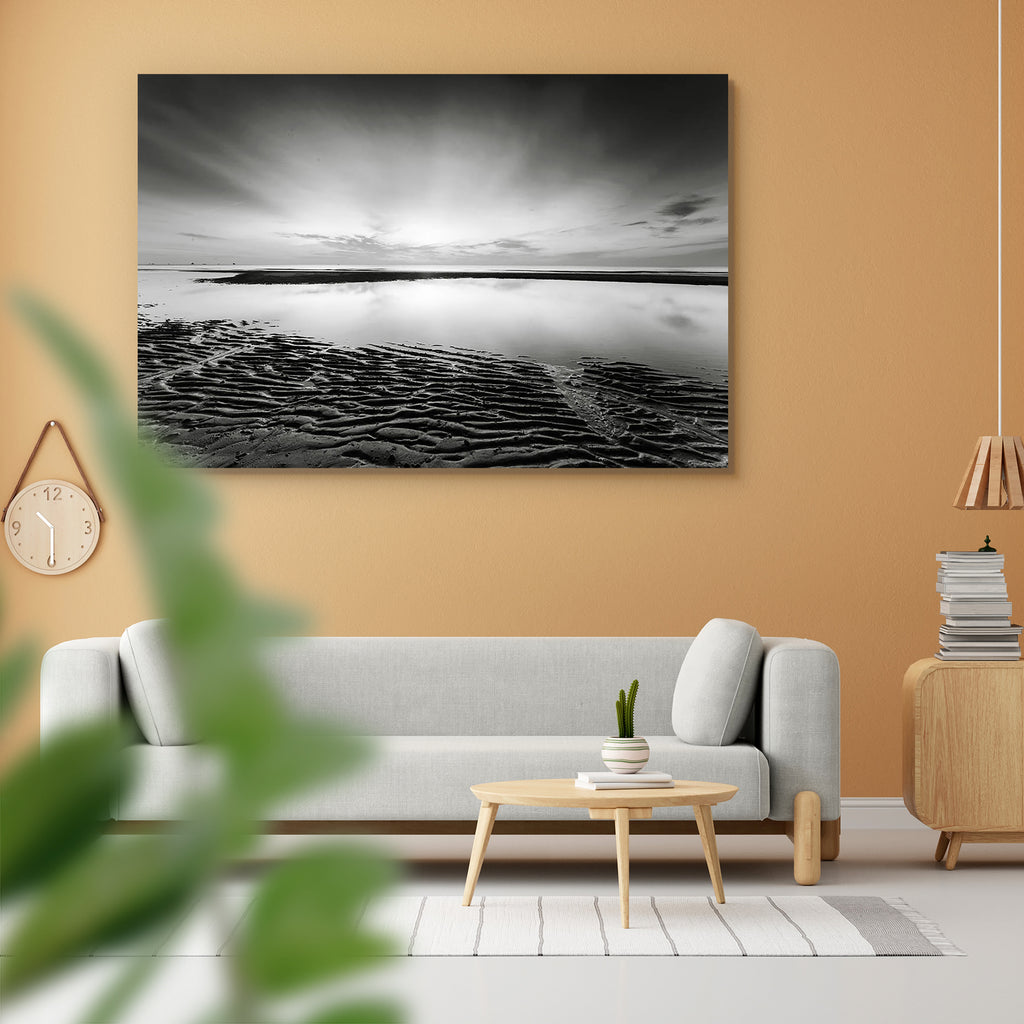 Sunrise At The Beach Peel & Stick Vinyl Wall Sticker-Laminated Wall Stickers-ART_VN_UN-IC 5006079 IC 5006079, Abstract Expressionism, Abstracts, Black, Black and White, Landscapes, Nature, Scenic, Seasons, Semi Abstract, Sunrises, Sunsets, White, sunrise, at, the, beach, peel, stick, vinyl, wall, sticker, and, landscape, abstract, background, bay, beautiful, bright, bw, cloud, dark, dramatic, dusk, evening, exposure, hdr, light, long, ocean, open, reflection, ripple, sand, scene, sea, season, seasonal, shad